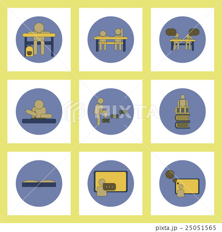 Collection of back to school items in flat style Collection of back to school items in flat style 25051565