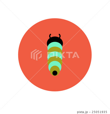 stylish icon in color circle insect caterpillar 25051935