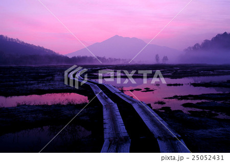 朝焼けの尾瀬ケ原 朝焼けの尾瀬ケ原 25052431