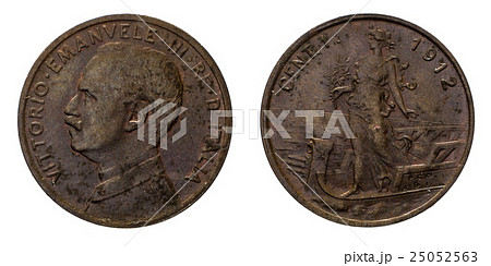 One 1 cent Lire Copper Coin 1912 Prora Vittorio 25052563