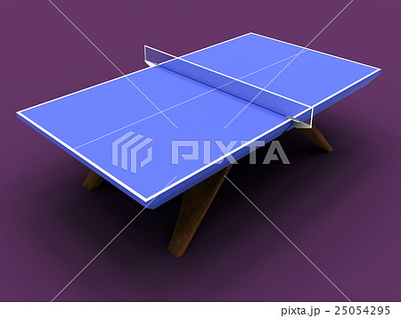 3d 卓球台 背景色 紫 のイラスト素材