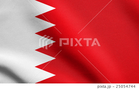Flag of Bahrain waving with fabric texture Flag of Bahrain waving with fabric texture 25054744