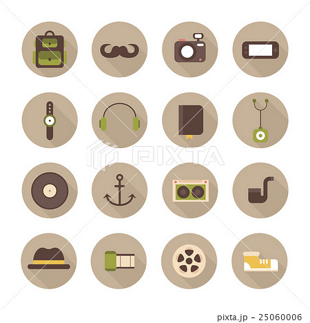 Hipster vector colorful style elements and Hipster vector colorful style elements and 25060006