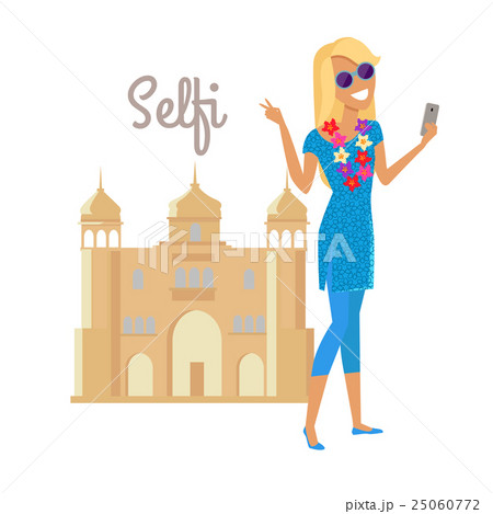 Woman Selfie on Summer Vacation in India 25060772