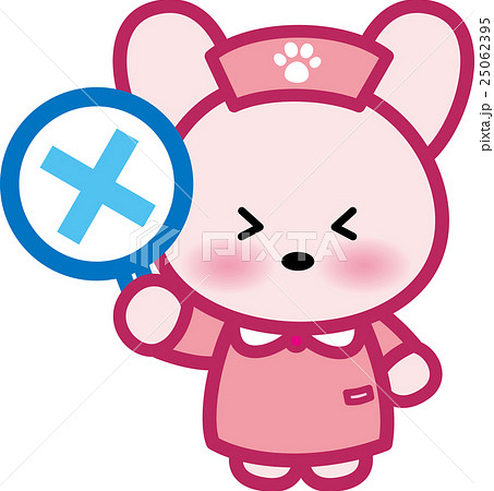 アニマルナース可愛い動物の看護師さんウサギさん×足跡 アニマルナース可愛い動物の看護師さんウサギさん×足跡 25062395