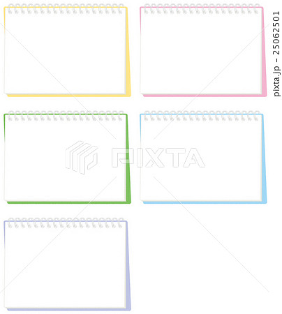 スケッチブック 五色のイラスト素材 25062501 Pixta