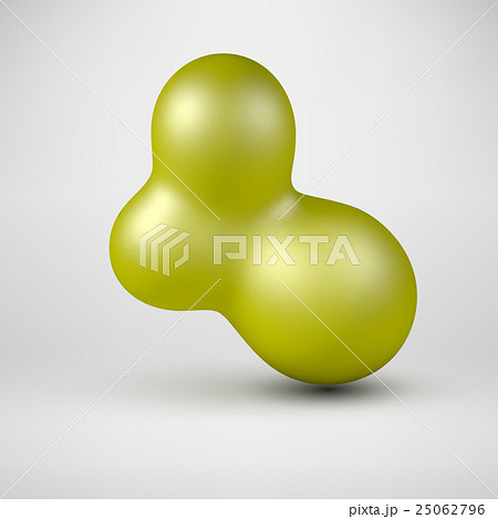 Green Abstract 3D Shape Green Abstract 3D Shape 25062796