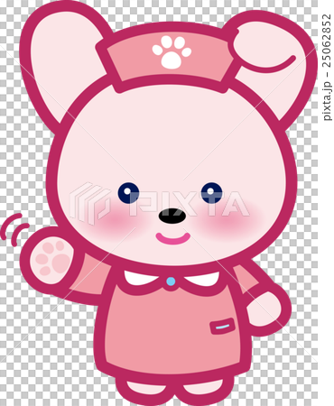 アニマルナース可愛い動物の看護師さんウサギさん足跡 25062852