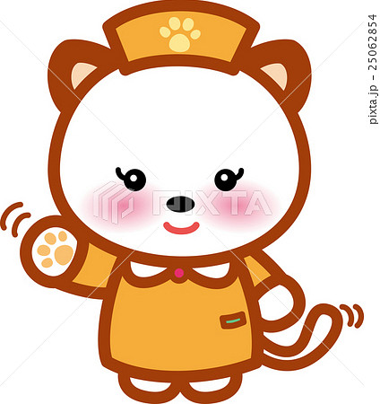 ネコさん　アニマルナース　可愛い動物の看護師さん　足跡 25062854