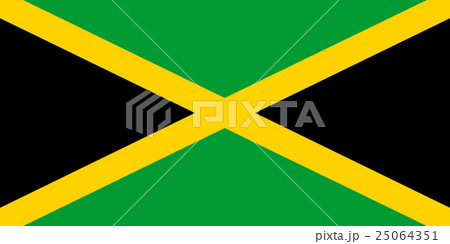 Flag of Jamaica in correct proportions and colors Flag of Jamaica in correct proportions and colors 25064351