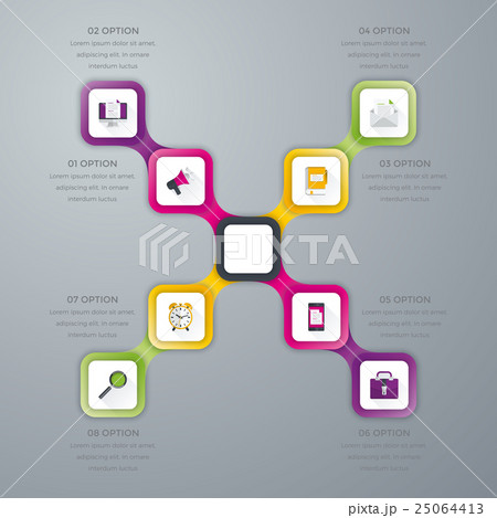 Vector illustration infographics eight options 25064413