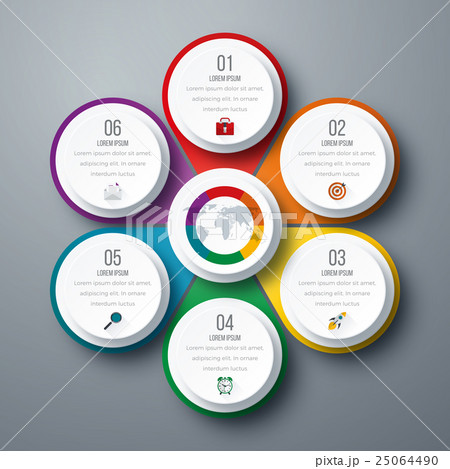 Infographic design with colored Infographic design with colored 25064490
