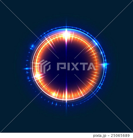 Abstract background with glowing circle frame. 25065689