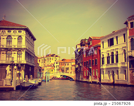 View from Grand Canal in Venice, vintage toned View from Grand Canal in Venice, vintage toned 25067926