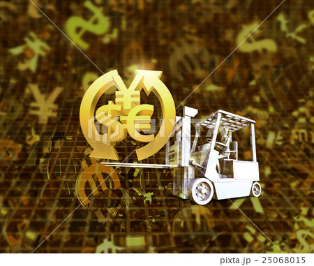 フォークリフトで運ぶ外国為替システム 25068015