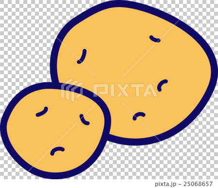 じゃがいも 秋野菜 春野菜のイラスト素材