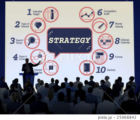 Business Analytics Strategy Methods Tactics Graphic Concept 25068842