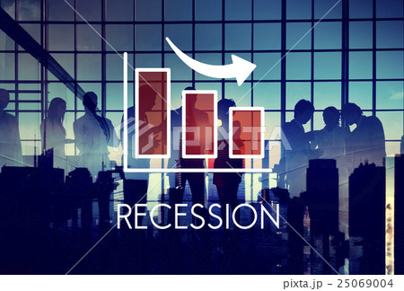 Recession Decrease Business Barchart Concept Recession Decrease Business Barchart Concept 25069004