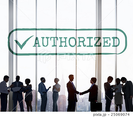 Authorized Approve Permission Sanction Graphic Concept 25069074