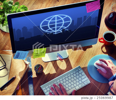 Globe Global Business Planet Shape Concept 25069987