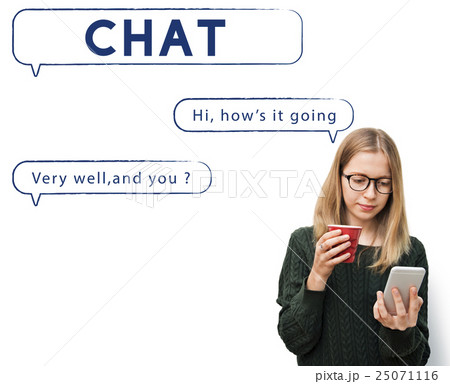Social Network Speech Bubble Text Graphic Concept Social Network Speech Bubble Text Graphic Concept 25071116