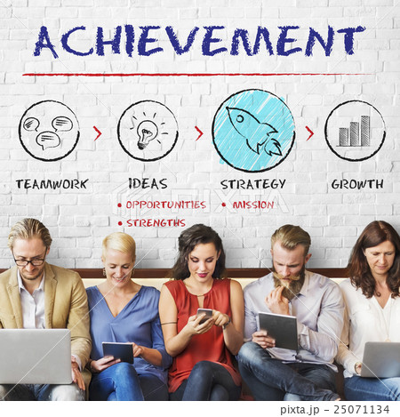 Achievement Business Plan Growth Strategy Concept 25071134