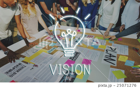 Business Vision Creativity Success Strategy Concept Business Vision Creativity Success Strategy Concept 25071276