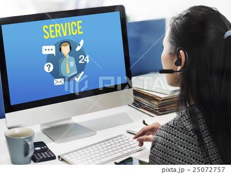 Service Support Helping Hands Service Industry Concept 25072757