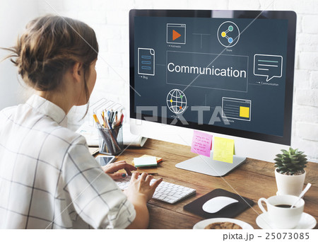 Technology Communication Icons Symbols Concept 25073085