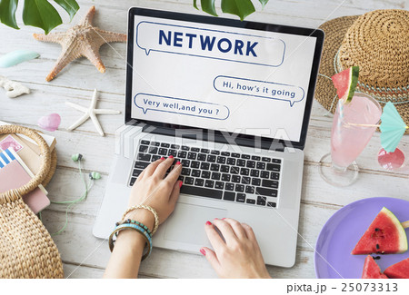 Social Network Speech Bubble Text Graphic Concept 25073313