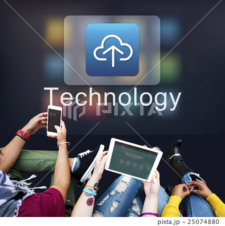 Cloud Computing Data Sharing Storage Graphic Concept 25074880
