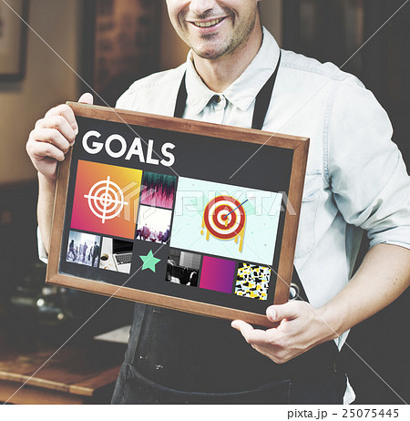 Launch Target Goals Rocketship Graphic Concept 25075445