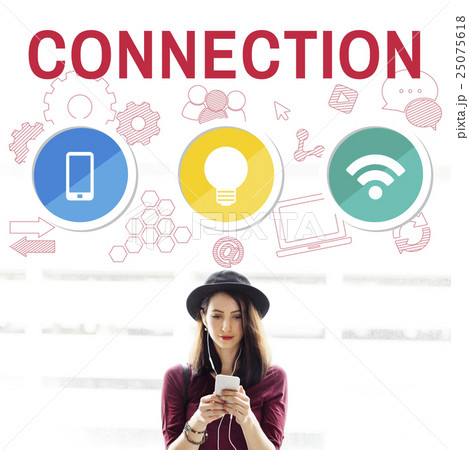 Technology Communication Icons Symbols Concept Technology Communication Icons Symbols Concept 25075618