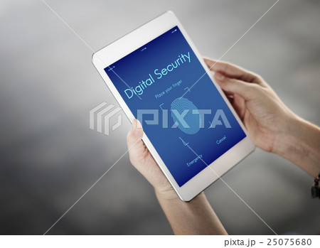Touch ID Access Cyber Digital Security Graphic Concept 25075680