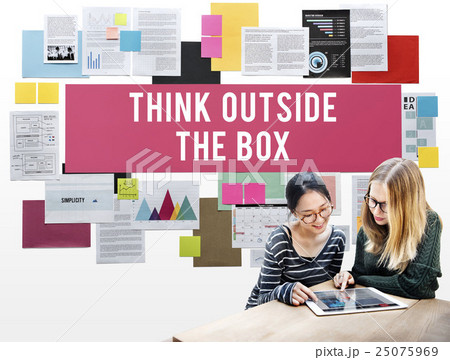 Think Outside The Box Creativity Ideas Imagine Concept Think Outside The Box Creativity Ideas Imagine Concept 25075969
