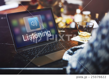 Digital Music Streaming Multimedia Entertainment Online Concept Digital Music Streaming Multimedia Entertainment Online Concept 25076622