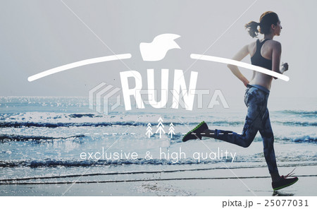 Run Active Fitness Health Hurry Jogging Sprint Concept 25077031