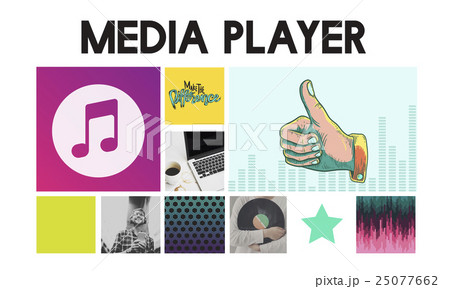 Media Player Audio Entertainment Streaming Concept Media Player Audio Entertainment Streaming Concept 25077662