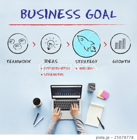 Business Goal Plan Growth Strategy Concept Business Goal Plan Growth Strategy Concept 25078778