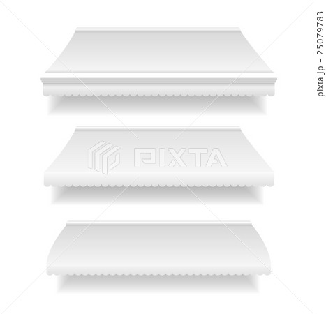 Template White Blank Awning Set. Vector Template White Blank Awning Set. Vector 25079783