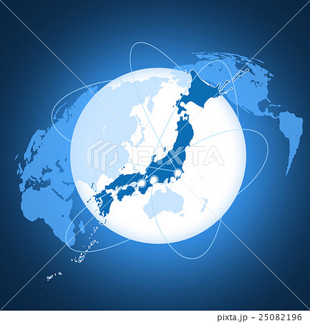 日本地図 未来 テクノロジー のイラスト素材