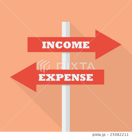 Street sign with words Income and Expense Street sign with words Income and Expense 25082211