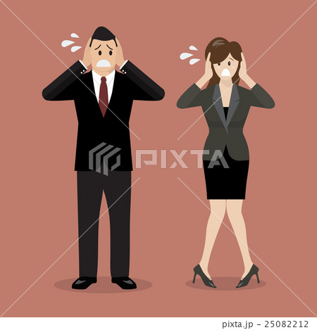 Stressed business man and woman Stressed business man and woman 25082212