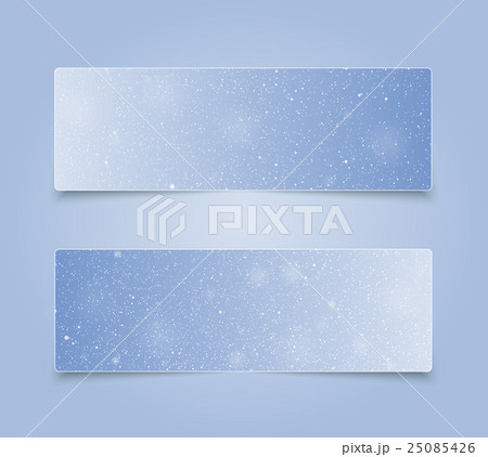 Horizontal Blue Rectangle Banners. Snow, Winter. Horizontal Blue Rectangle Banners. Snow, Winter. 25085426