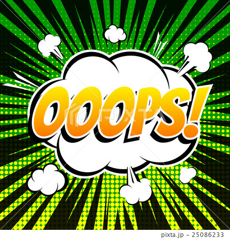 Ooops comic book bubble text retro style Ooops comic book bubble text retro style 25086233