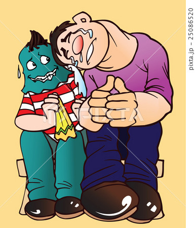 A tough and big man crying on another man shoulder A tough and big man crying on another man shoulder 25086520