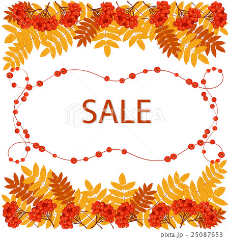 Sale sign on bright autumn background 25087653