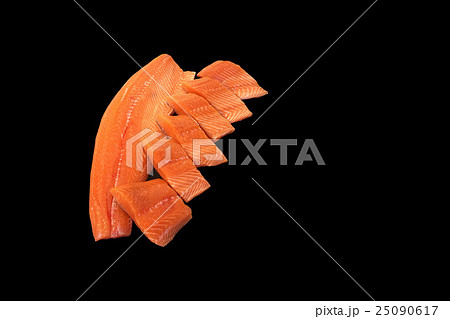Fresh Salmon steak isolated 25090617