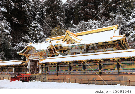 日光東照宮の御本社　冬景色 25091643