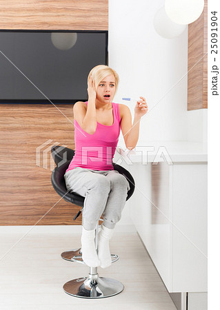 pregnancy test negative result surprised unhappy 25091904